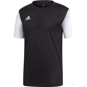 Adidas Estro 19 Shirt Korte Mouw Kinderen - Zwart / Wit | Maat: 140