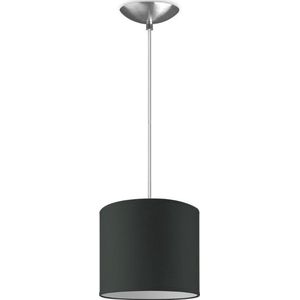 Home Sweet Home hanglamp Bling - verlichtingspendel Basic inclusief lampenkap - lampenkap 20/20/17cm - pendel lengte 100 cm - geschikt voor E27 LED lamp - antraciet