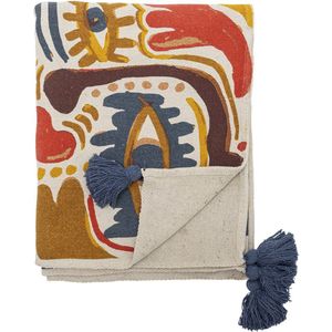 Bloomingville - Plaid Horus - Oranje - 160 x 130 x 0,5 cm