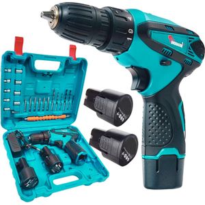 Zincline 24V Li-Ion Schroef/-Boormachine Set - Met 2 Accu's - Inclusief 24- delige accessoireset