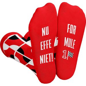 Silly Soles - Grappige Cadeaus FORMULE 1 Sokken - Cadeau voor Man Verjaardag - One Size Sokken met Tekst - Funny Huissokken Auto - Geschenk Heren, Vrouwen, Vader, Papa, Jongen, Originele Cadeautjes, Max Verstappen, Red Bull Racing