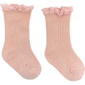 Bamboom Sokjes - Kant - Poederroze - 3 Mnd