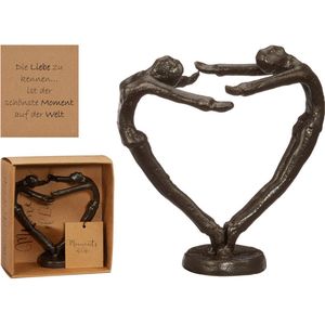 Decopatent® Beeld Sculptuur Liefde - Love - Sculptuur van Metaal - Design Sculpturen - Moments of Life - In Giftbox