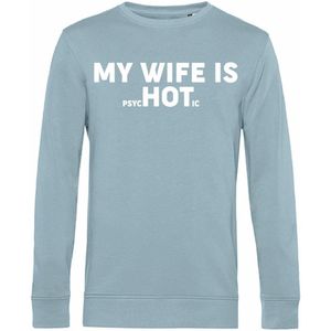 7431 - Sweater - My wife is...-Blue Fog-M