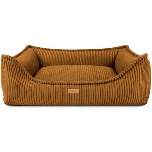 Denzoo Hondenmand Milano | Hondenbed | Hondensofa | Waterafstotend | Afneembare hoes | Orthopedisch Traagschuim | Mustard | XXL (L120xB90xH27cm)