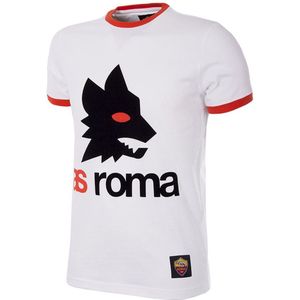 COPA - AS Roma Retro Logo T-Shirt - XS - Wit