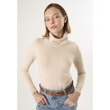 Felix Hardy - Fine Cable Knit Turtleneck - Trui - Beige - 100% Katoen