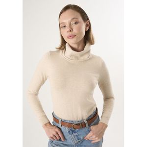 Felix Hardy - Fine Cable Knit Turtleneck - Trui - Beige - 100% Katoen