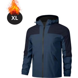 Nivard Windjas Voor Heren - Parka - Lente & Herfst - Jas - Volwassen - Windjack - Windbreaker - Rits - Donkerblauw - Maat S