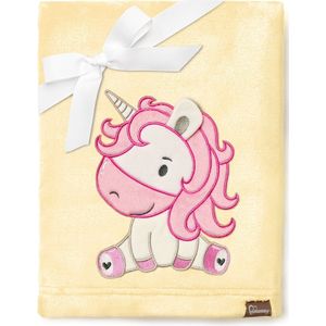 Be Mammy - BE20-168 - Kinderdeken - Geel - 3D-applicatie