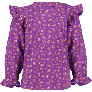 4PRESIDENT T-shirt meisjes - Patricia Purple Aop - Maat 74 - Meiden shirt