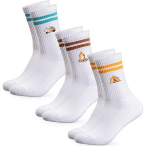 Unisex Tennisokken - 3-Pack met Motieven