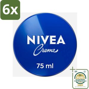 Nivea - Crème - Tin - Beschermt & Verzorgt - 75 ml - Voordeelverpakking - 6 stuks - Hydraterende crème - Huidbescherming