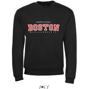 Sweatshirt 2-201 Boston Massachusetts -Rood - Navy, M