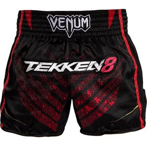 Venum x Tekken 8 Marshall Law Muay Thai Shorts Zwart Rood Goud