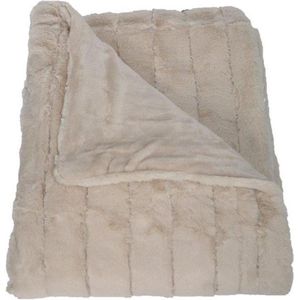 Plaid Oslo  Microfiber GRAND LUXE/Double Face fluweelzacht /150x200 / Beige