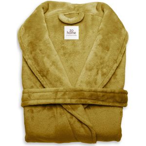 ZoHome Cara Badjas Lang - Fleece - Maat S - Honey Gold