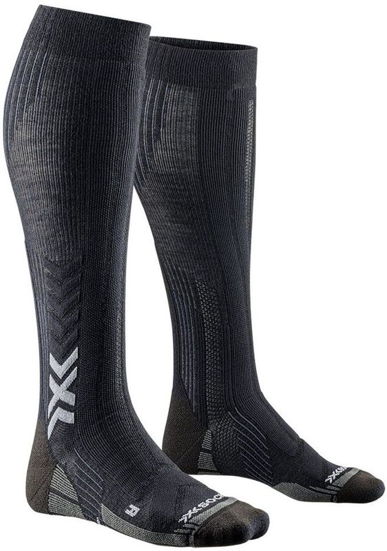 X-Socks - Mountain Expert - Compressiekousen - Merinowol - Zwart