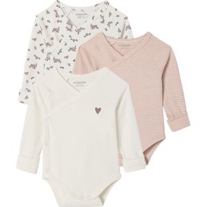 Vertbaudet - Set van 3 - Babybody's - Lange Mouwen - 100% Katoen - Biologische Landbouw