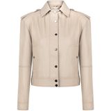 Felix Hardy - Korte Leren Jas - Beige - Dames