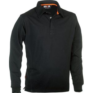 Herock Troja Polo lange mouwen - Zwart - Essentials
