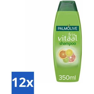 Palmolive - Shampoo - Fris Vitaal - Citrus - Ontspannend & Fris - 350 ml - Voordeelverpakking - 12 stuks