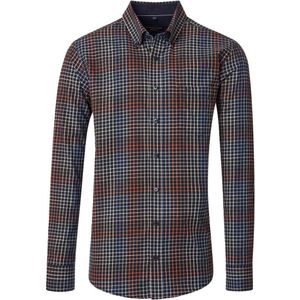 Casa Moda overhemd katoen oranje print wijde fit