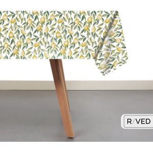 Raved Tafelzeil 140×310 cm – Citroentjes geel/groen – PVC – afwasbaar