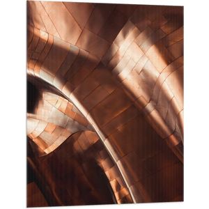 WallClassics - Vlag - Bronzen Platen - 75x100 cm Foto op Polyester Vlag