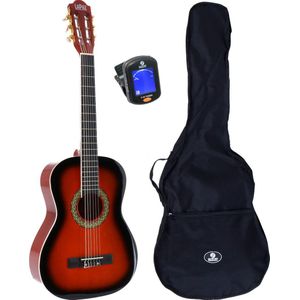 LaPaz 002 SB klassieke gitaar 3/4-formaat sunburst + gigbag + tuner