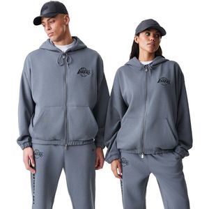New Era - Nba Linear Oversize Zt La Lakers Hoodie - Boxy - Geborstelde Fleece
