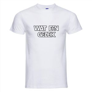 Wat een gezeik T-shirt - 100% Katoen - Maat 3XL - Classic Fit - Wit