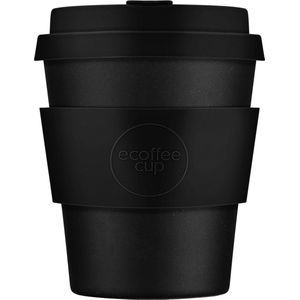 Ecoffee Cup Kerr and Napier PLA - Koffiebeker to Go 240 ml - Zwart Siliconen