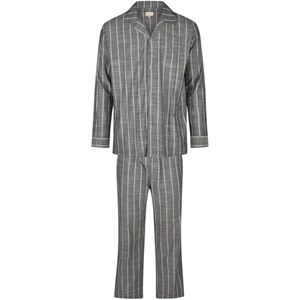 Phil & Co - Heren Pyjama Set - Geweven Katoen - Gestreept - Lange Mouwen