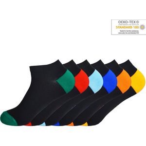 Gianvaglia 6-paar sneaker sokken - Coloured - 46 - Zwart.