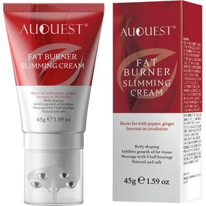 AuQuest - Afval Crème - Crème voor Afvallen - Lipolyse Crème - Vetafbraak - Vetverbranding - Vet Bevriezen - Body Firming Crème - Cryolipolyse Crème - Vetverbrander - Afslanken - Afvallen - Fatburner - Anti Cellulite - 45 g