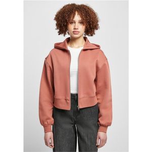 Oversized Zip Jacket - Terracotta - Fleece - Dames