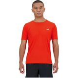 New Balance Athletics Jacquard T-shirt Met Korte Mouwen Oranje M Man