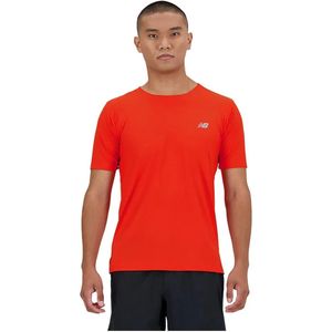 New Balance Athletics Jacquard T-shirt Met Korte Mouwen Oranje M Man