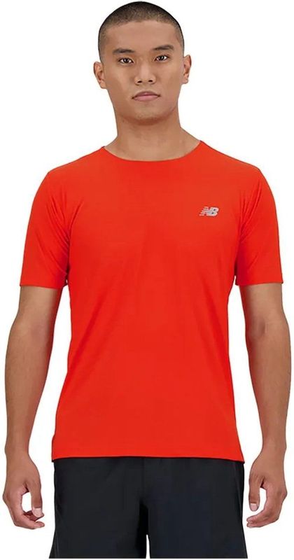 New Balance Athletics Jacquard T-shirt Met Korte Mouwen Oranje M Man