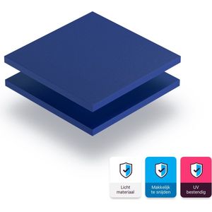Geschuimd PVC plaat 3 mm dik - 100 x 80 cm - Blauw