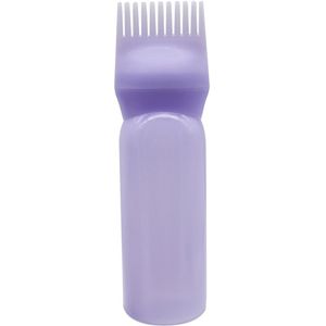 Haarapplicatiefles - Haarolie-applicator - Herbruikbare haarverf - Voor thuis, kapper, salon - 120 ml - Paars