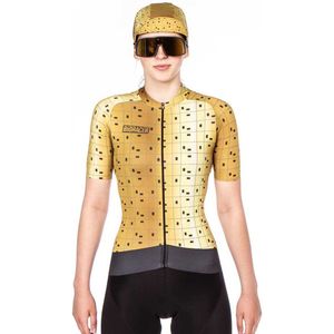 Bioracer Epic Bit Map Dames Fietsshirt met Armwarmers Maat S Blauw (OUTLET)