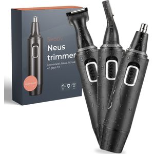 Neustrimmer PRO - Zwart - Oplaadbaar - 3-in-1 - Oor - Wenkbrauw - Trimmer