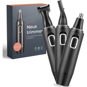 Neustrimmer PRO - Zwart - Oplaadbaar - 3-in-1 - Oor - Wenkbrauw - Trimmer
