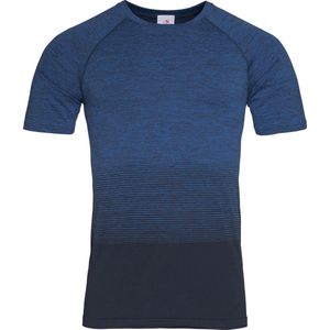 Stedman Heren Actief Naadloos Raglan Flow T-Shirt (Blauwe Overgang)