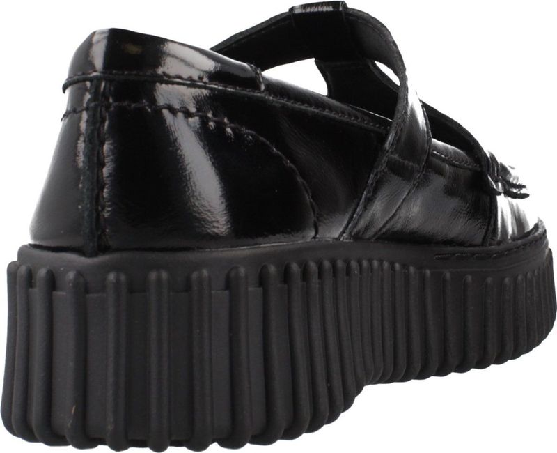 Clarks - Torhill Bar - Schoen - Zwart - Premium Lakleer