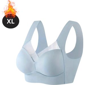 Bovista BH Zonder Beugel - Zonder Bandjes - Push-up Bh's - Comfort Beha - Comfortabel - Sterk - Dames - Lichtblauw - Maat S