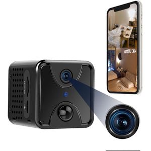 4K Camouflaged Mini Hidden Spy Camera with Night Vision and PIR Motion Detection for Home Office Surveillance