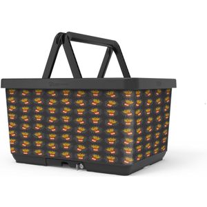 Fietsmand met slot en kliksysteem voor bagagedrager - voordrager The Basky basket design Fry me